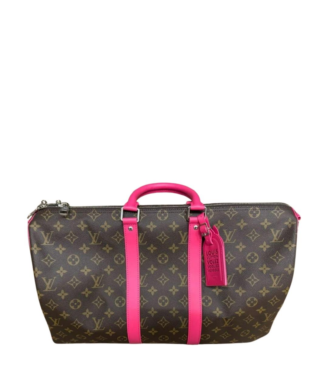 LOUIS VUITTON Коричневая дорожная/спортивная сумка из канвы, фото 1