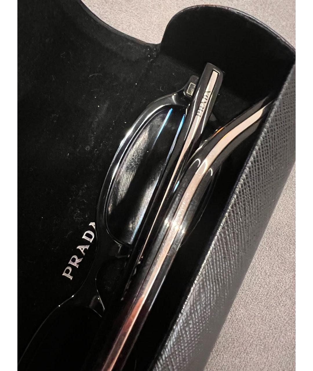 PRADA Черные пластиковые солнцезащитные очки, фото 5