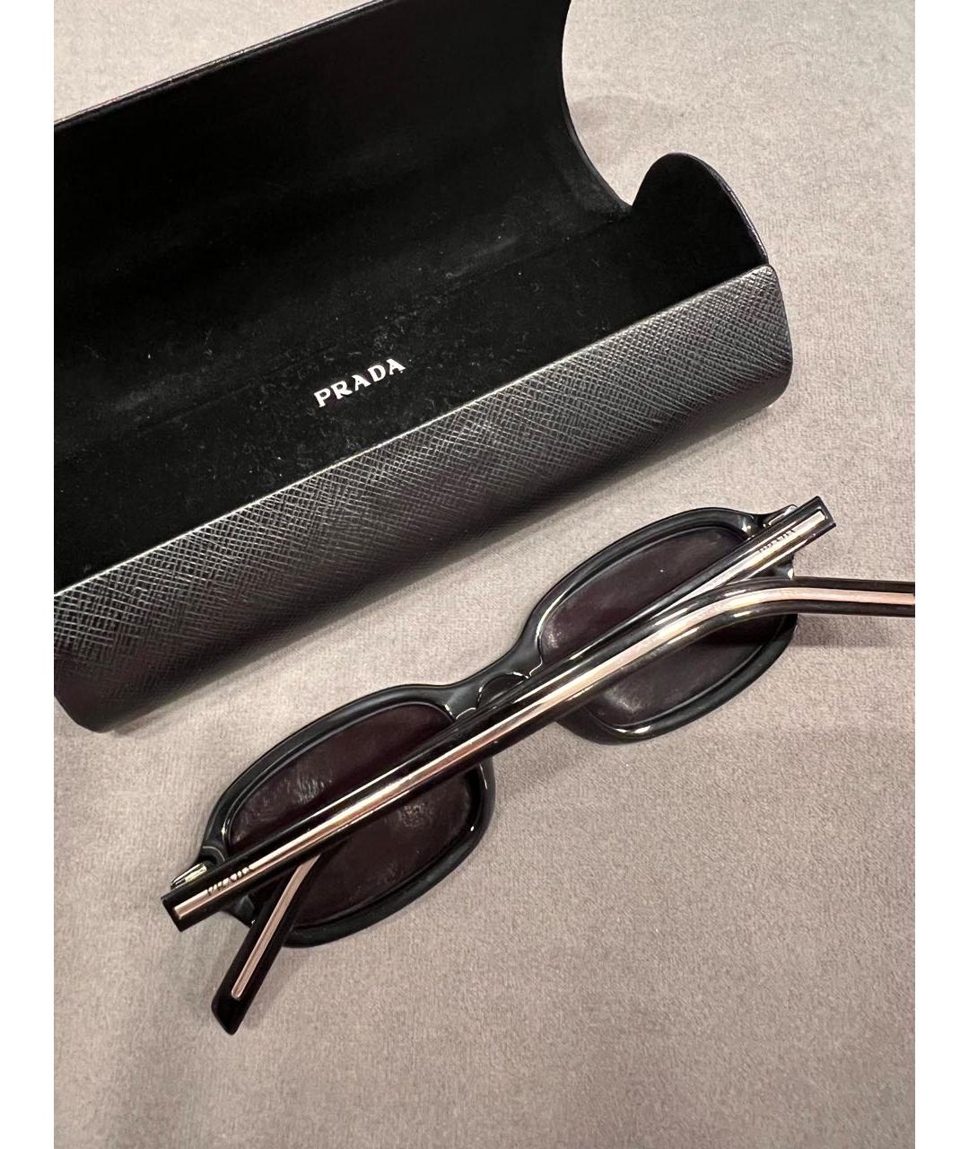 PRADA Черные пластиковые солнцезащитные очки, фото 6