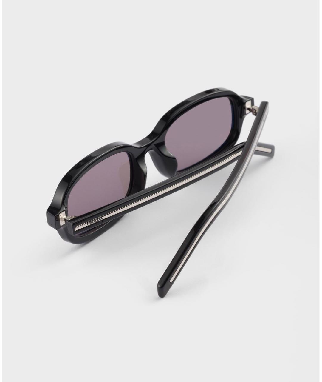 PRADA Черные пластиковые солнцезащитные очки, фото 2
