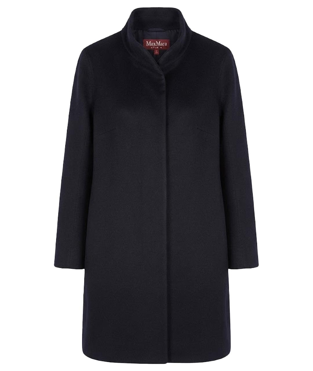 MAX MARA STUDIO Темно-синее шерстяное пальто, фото 1