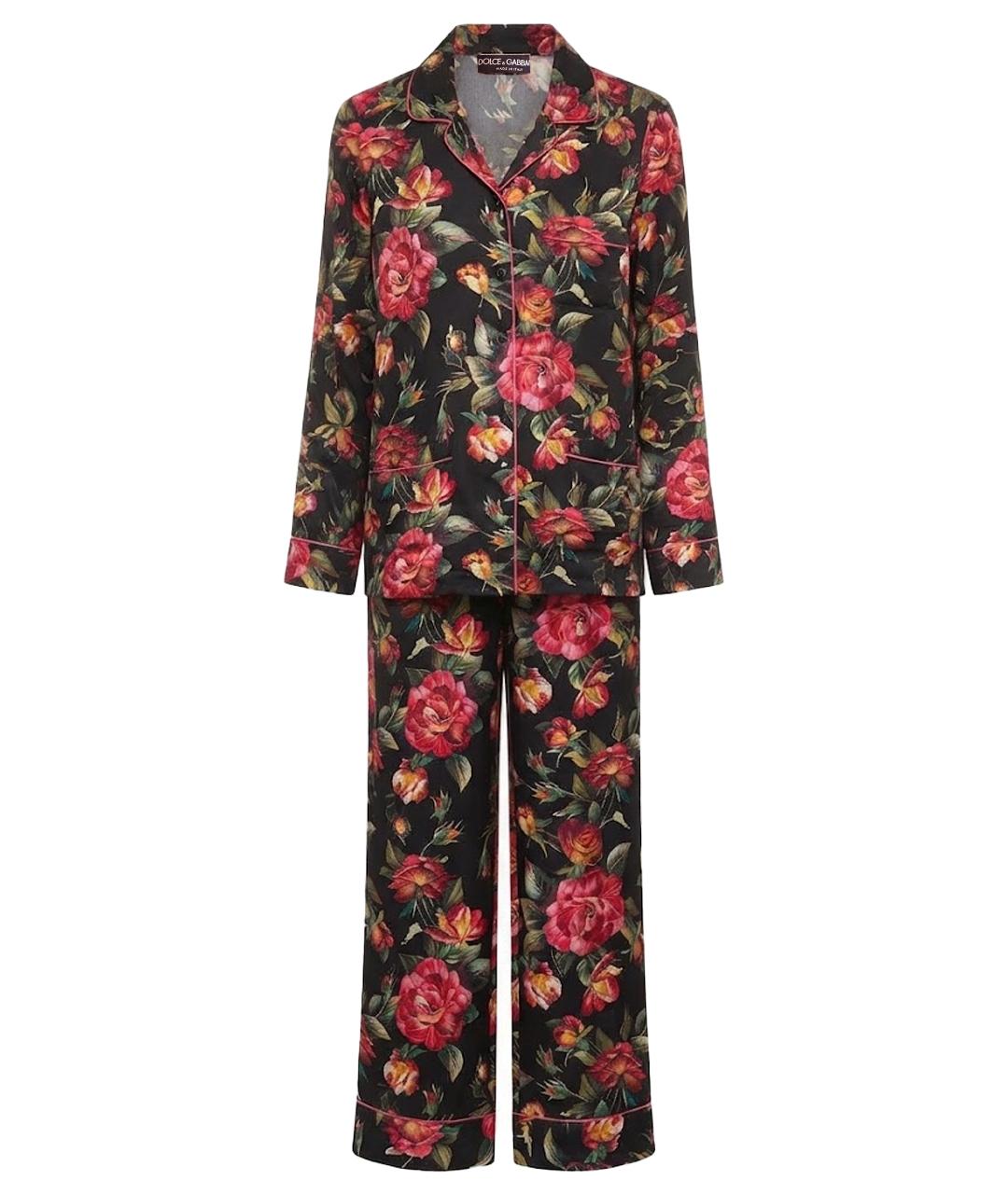DOLCE&GABBANA Мульти шелковые брюки широкие, фото 1