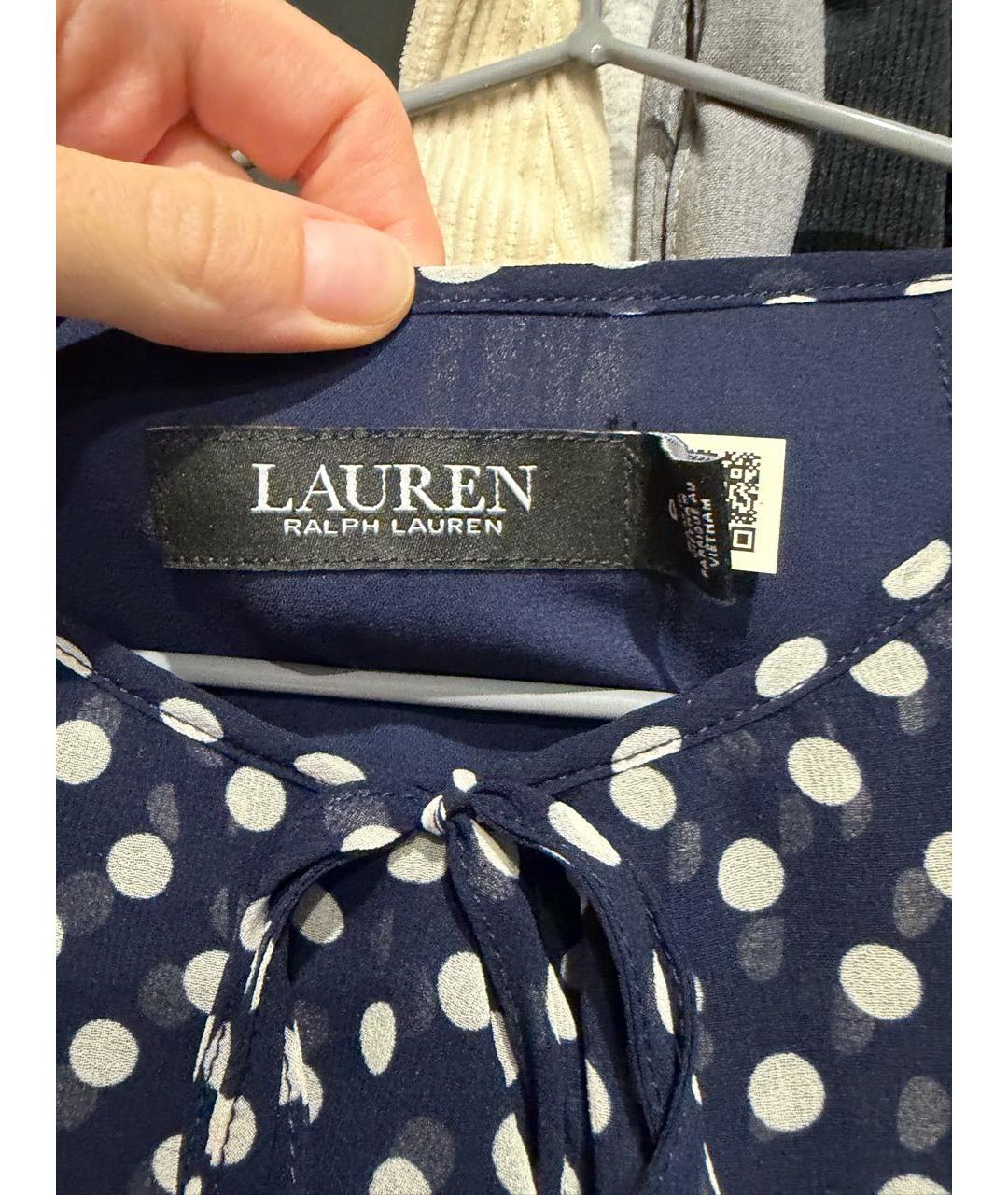 RALPH LAUREN Темно-синее полиэстеровое повседневное платье, фото 4