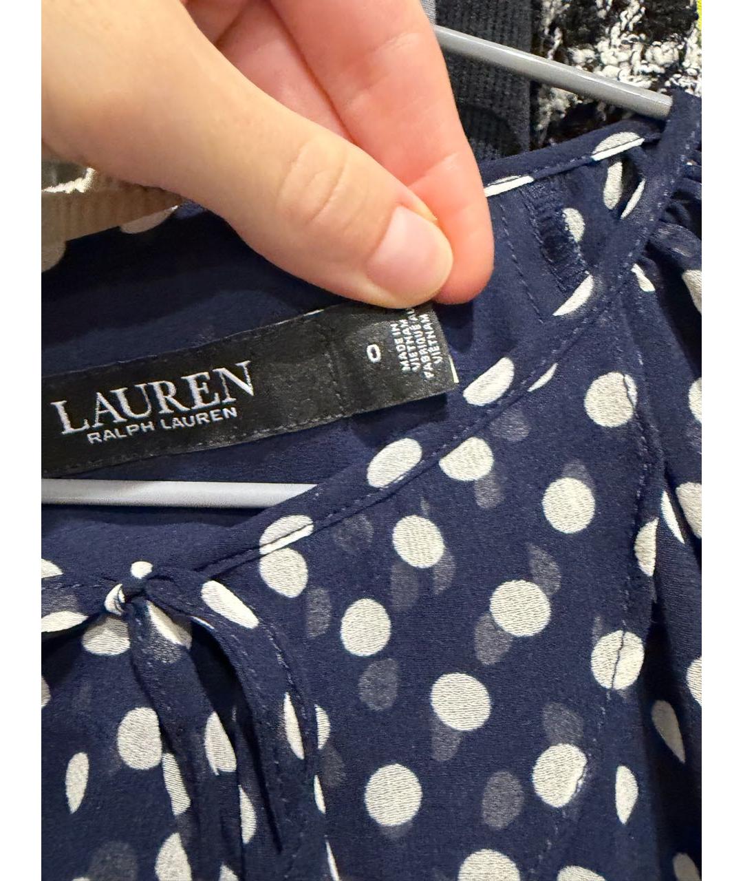 RALPH LAUREN Темно-синее полиэстеровое повседневное платье, фото 3