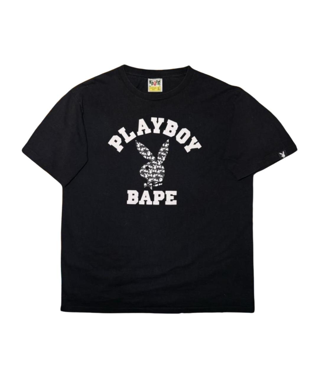 A BATHING APE Черная хлопковая футболка, фото 1