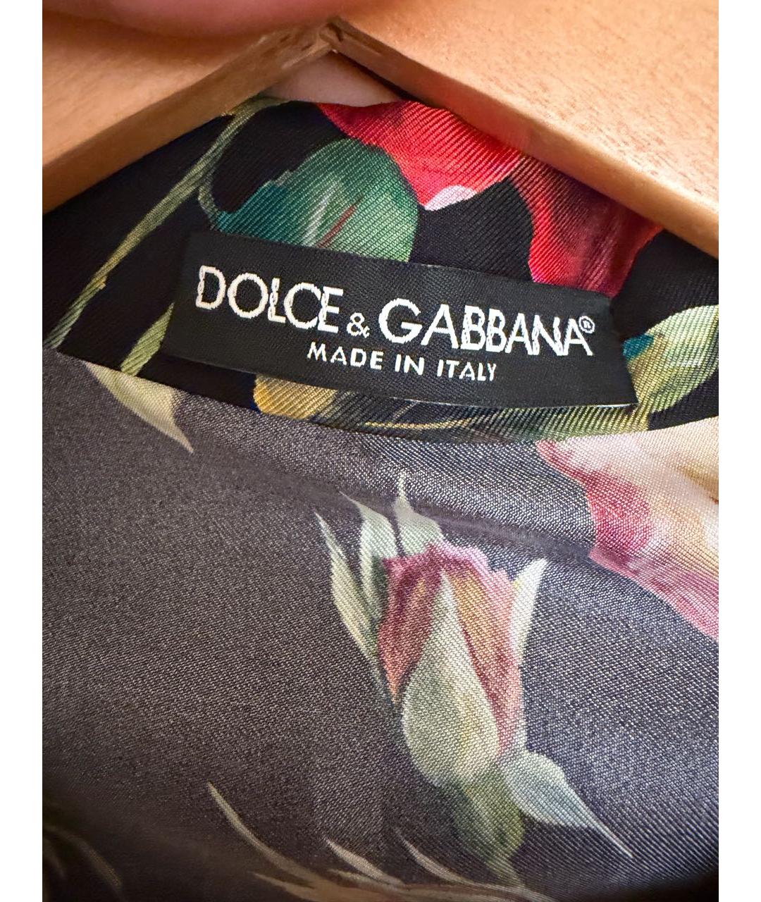 DOLCE&GABBANA Мульти шелковая рубашка, фото 4