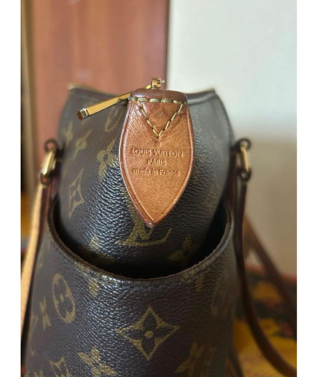 LOUIS VUITTON Коричневая сумка тоут из канвы, фото 3