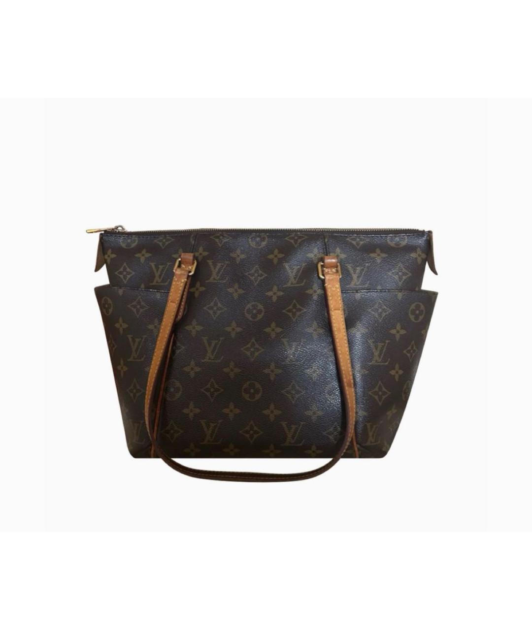 LOUIS VUITTON Коричневая сумка тоут из канвы, фото 5