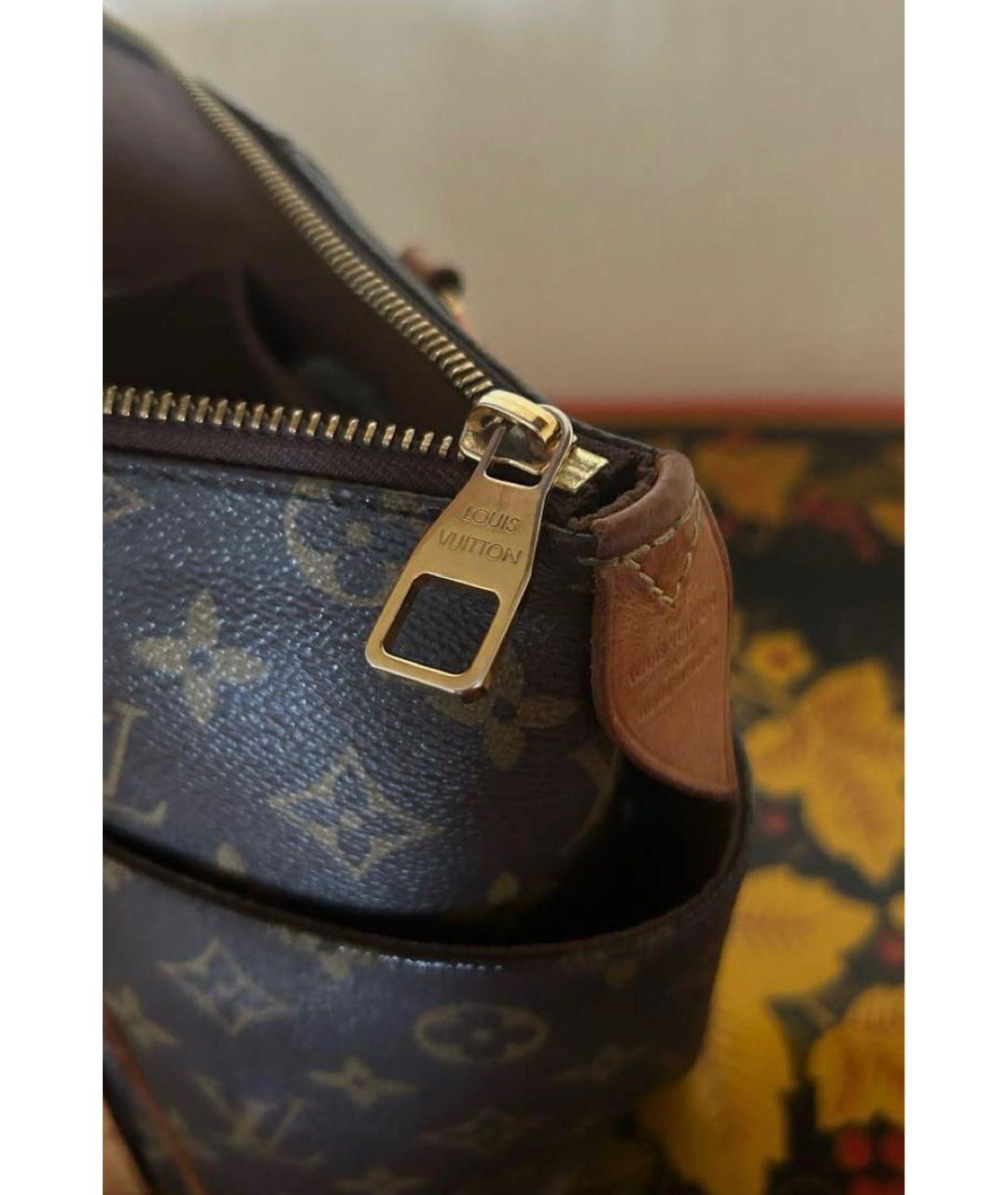 LOUIS VUITTON Коричневая сумка тоут из канвы, фото 4