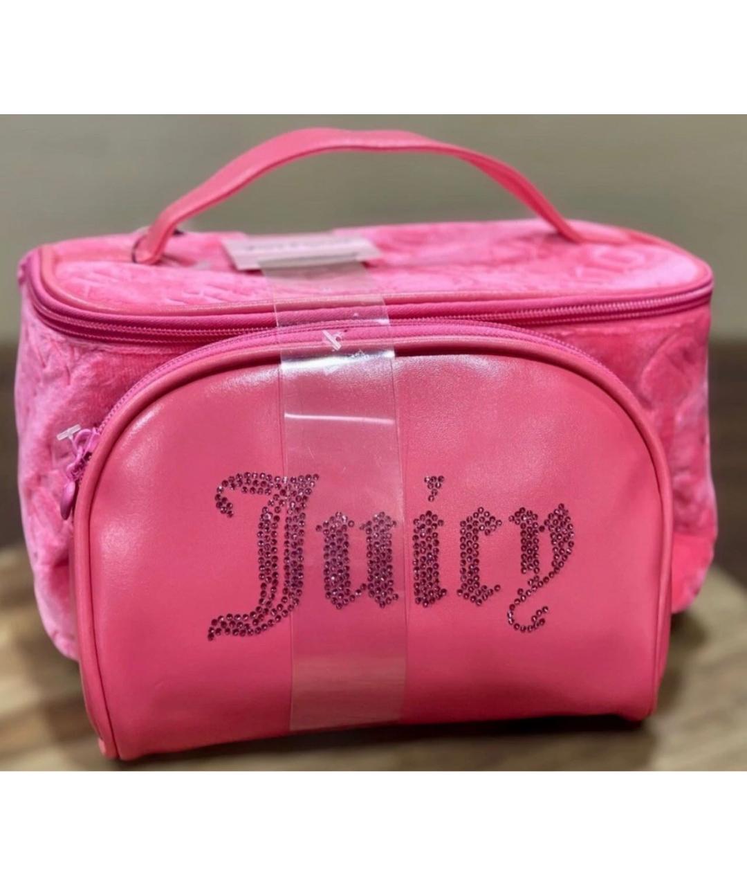JUICY COUTURE Розовая бархатная косметичка, фото 2
