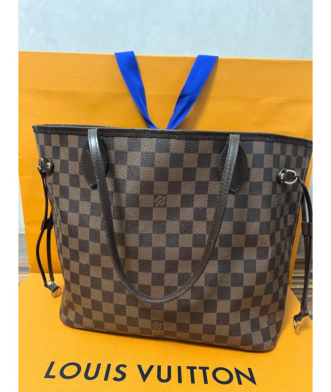 LOUIS VUITTON Коричневая сумка тоут из канвы, фото 2