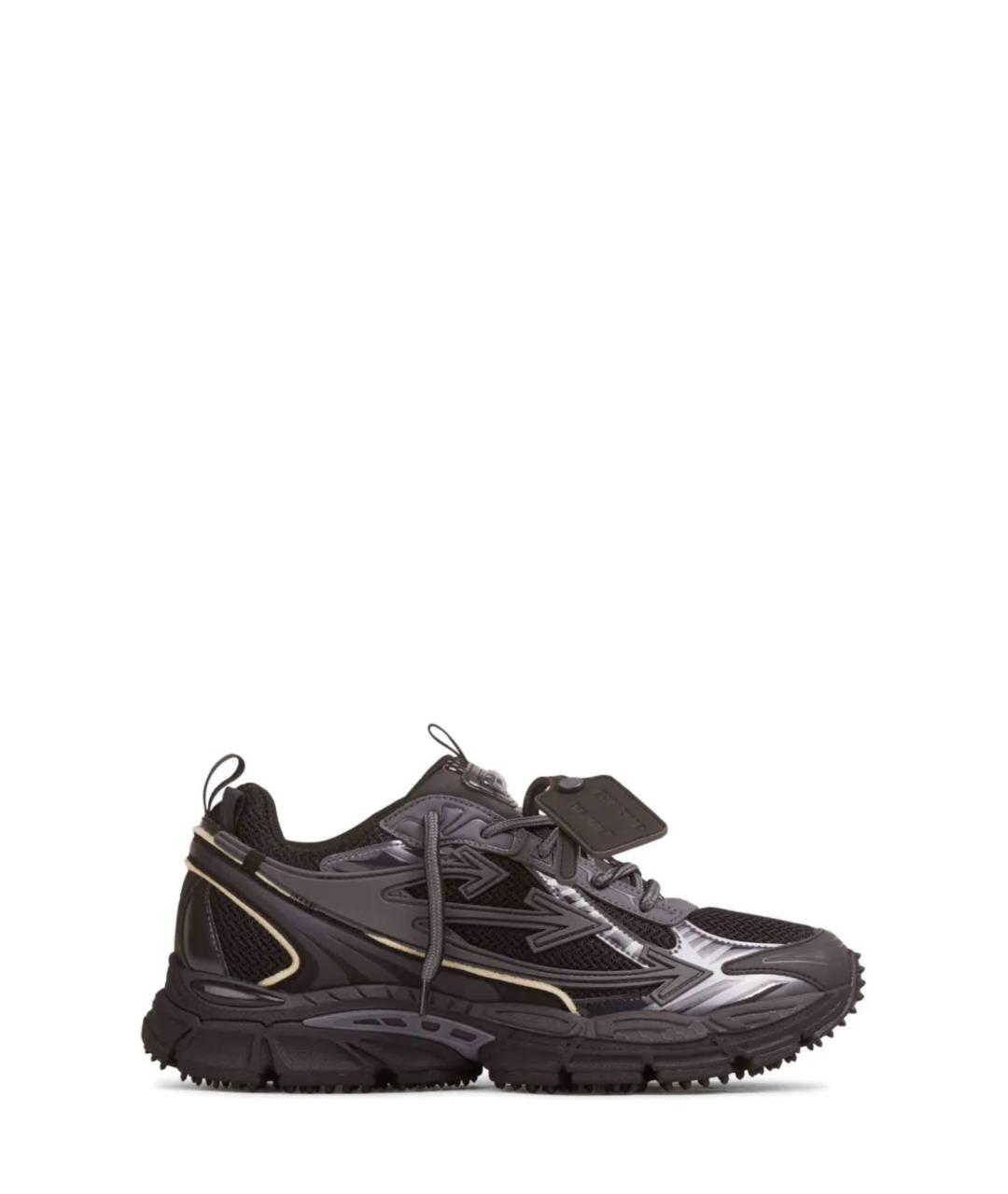 OFF-WHITE Черные текстильные низкие кроссовки / кеды, фото 1