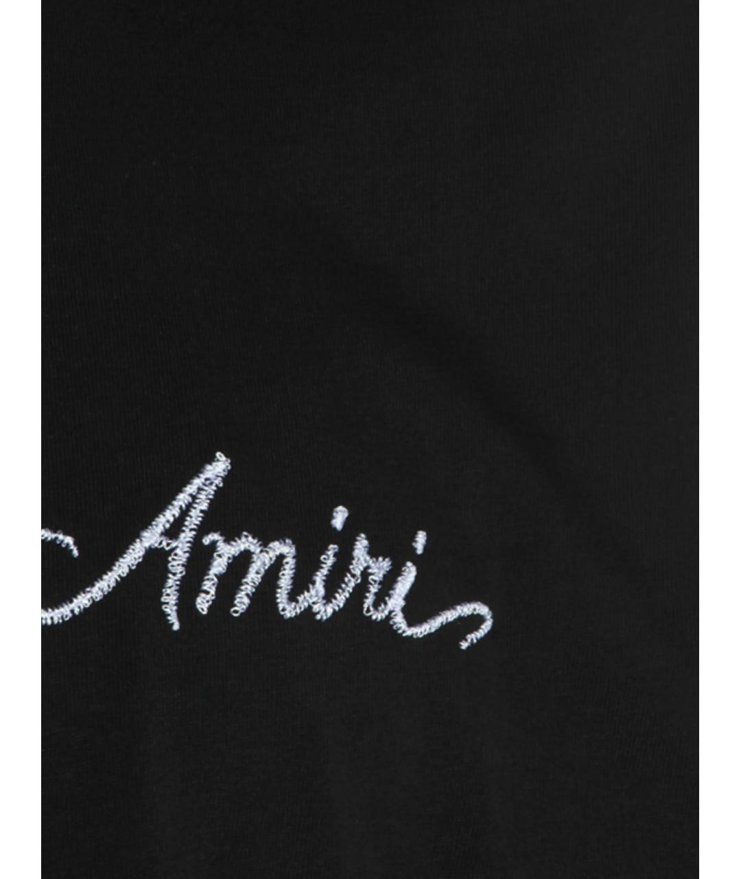 AMIRI Черная хлопковая футболка, фото 3
