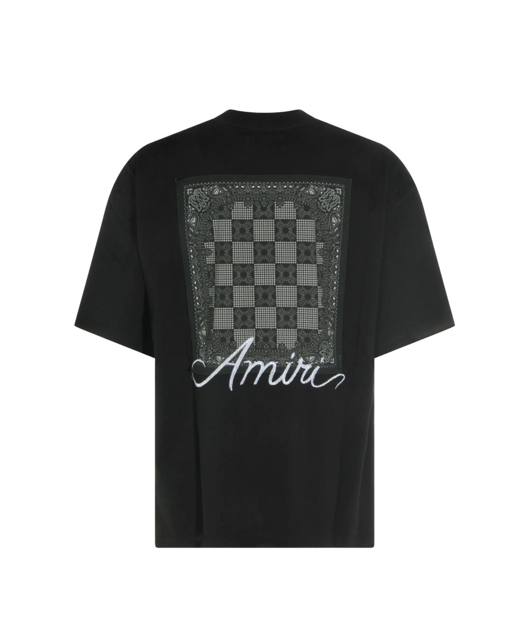 AMIRI Черная хлопковая футболка, фото 2