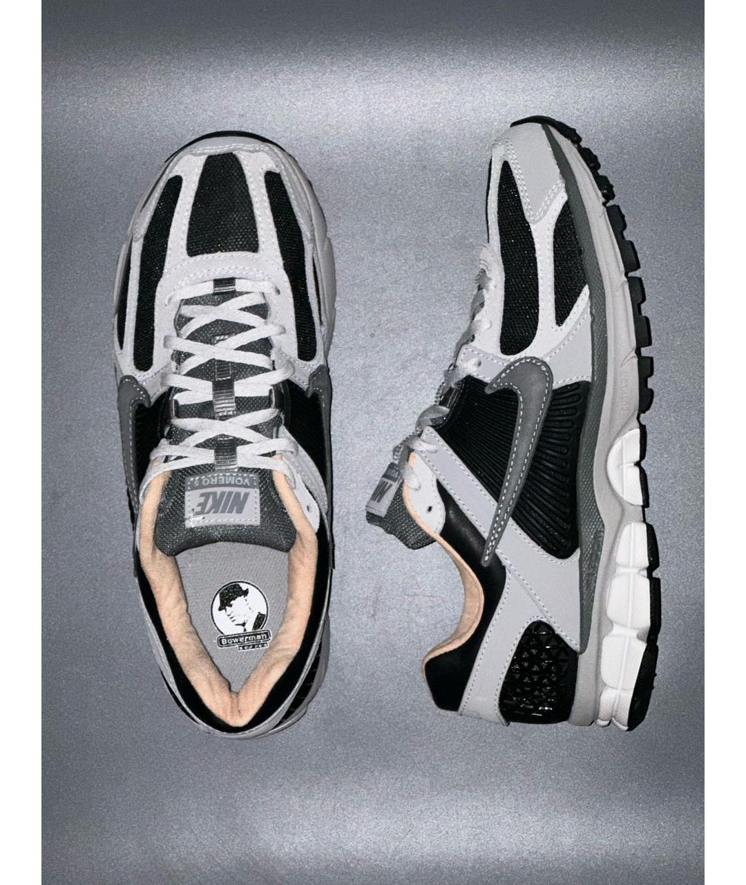 NIKE Антрацитовые синтетические низкие кроссовки / кеды, фото 3