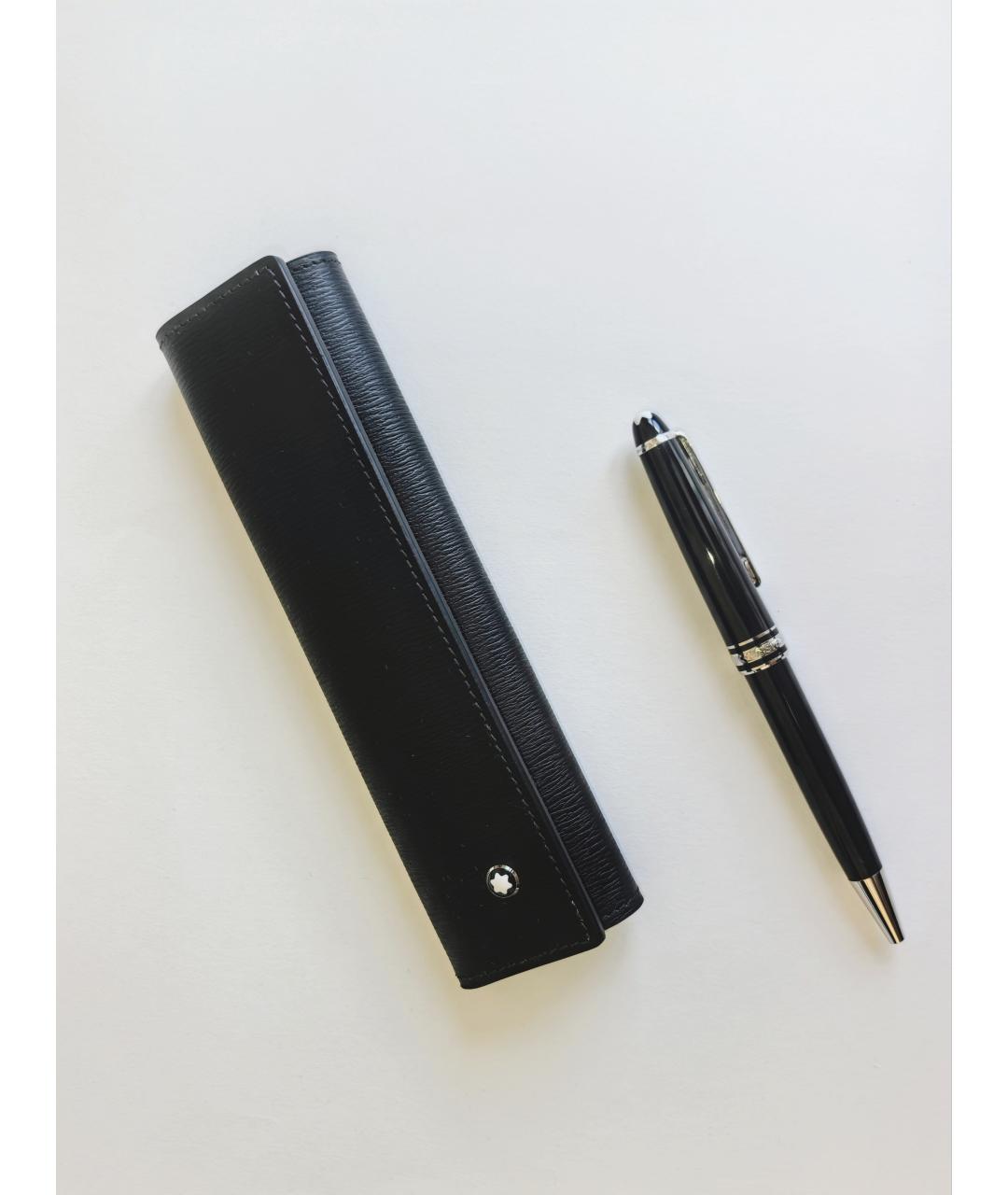 MONTBLANC Черный кожаный кошелек, фото 6