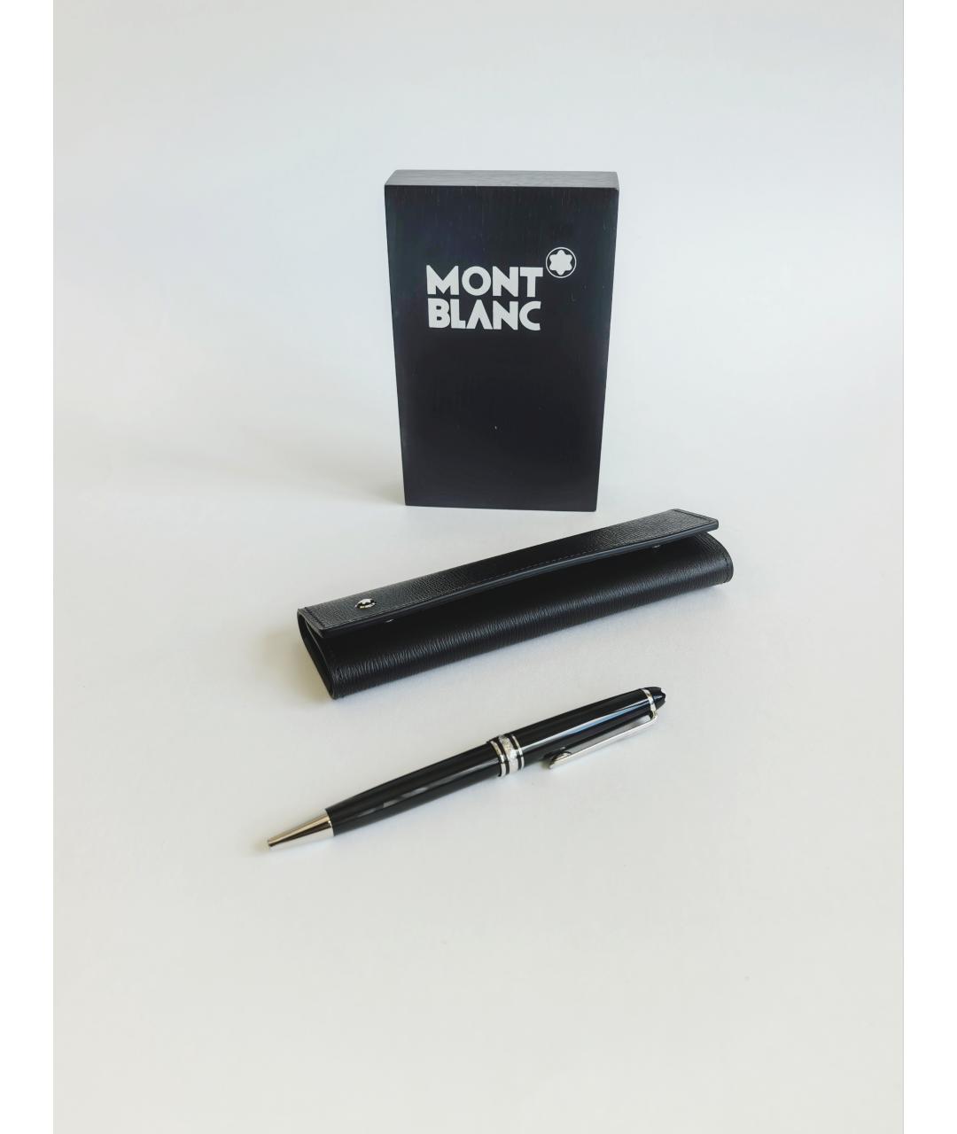 MONTBLANC Черный кожаный кошелек, фото 5