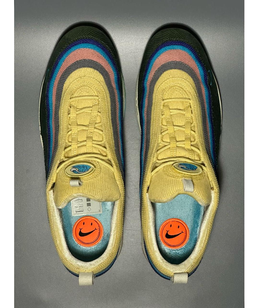 NIKE Бежевые текстильные низкие кроссовки / кеды, фото 3