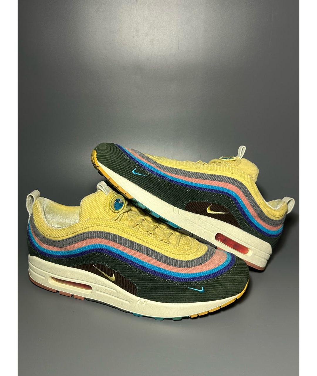 NIKE Бежевые текстильные низкие кроссовки / кеды, фото 6