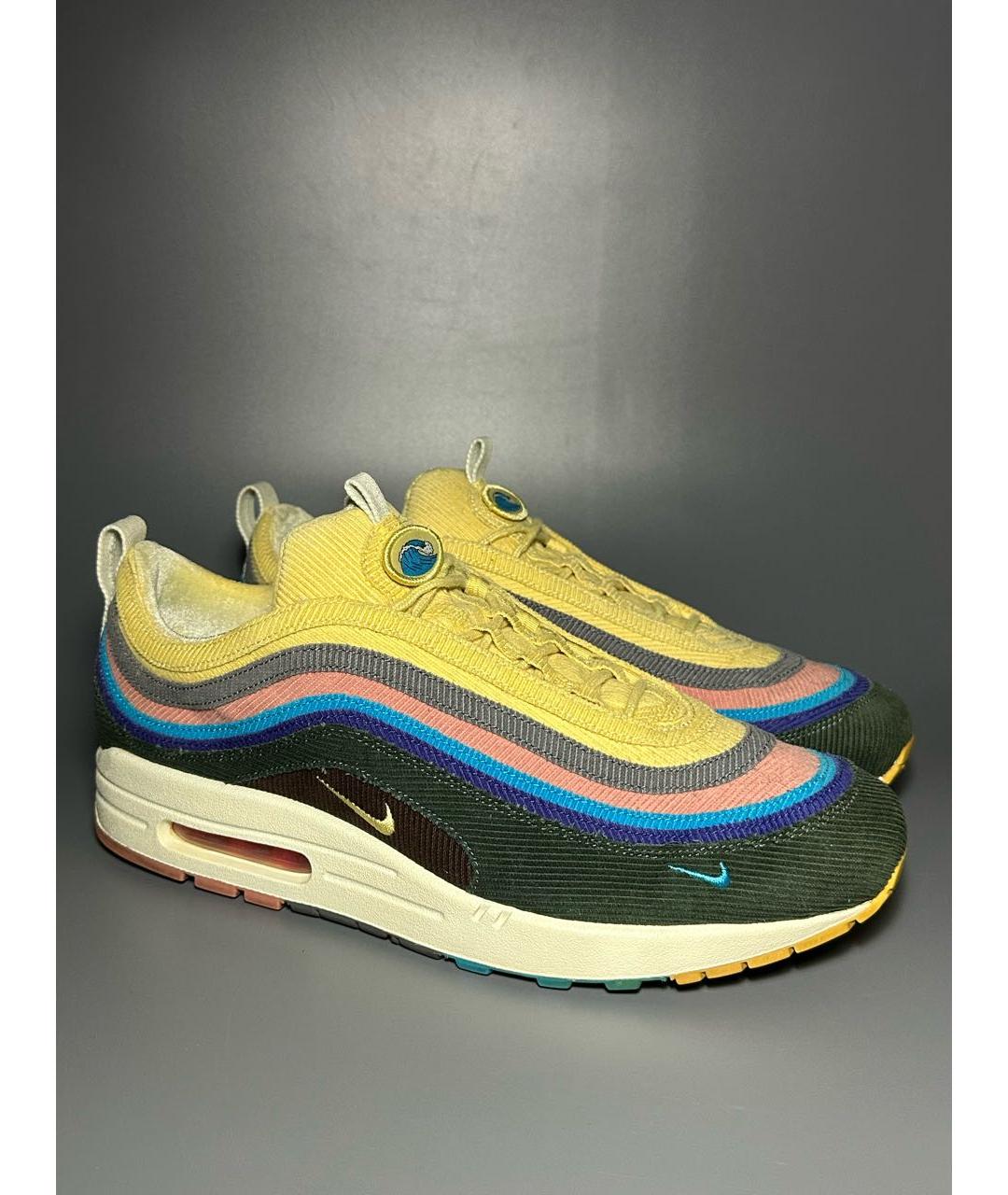 NIKE Бежевые текстильные низкие кроссовки / кеды, фото 5