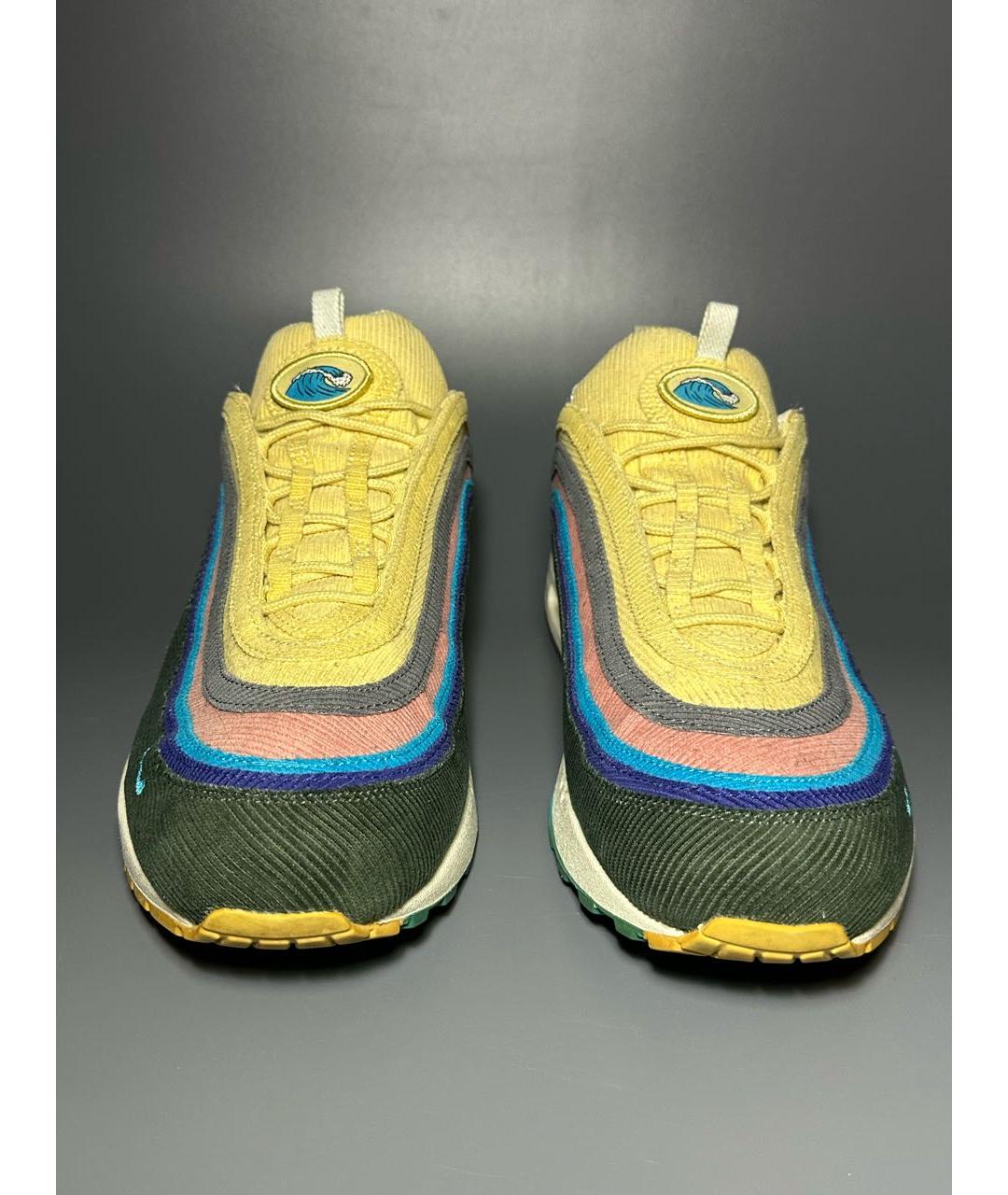 NIKE Бежевые текстильные низкие кроссовки / кеды, фото 2