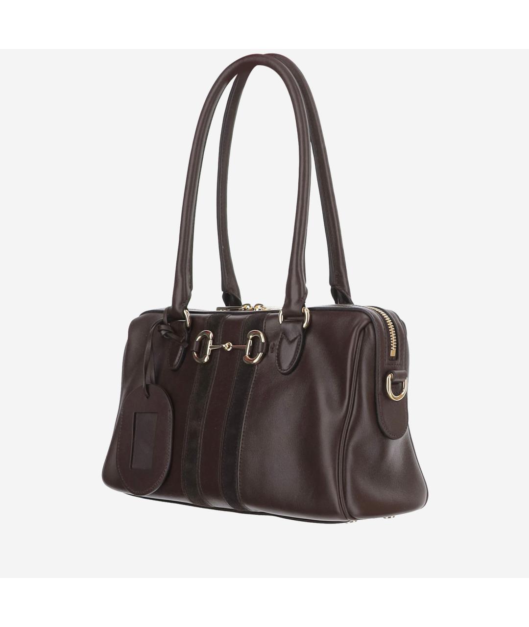 GUCCI Коричневая кожаная сумка через плечо, фото 2