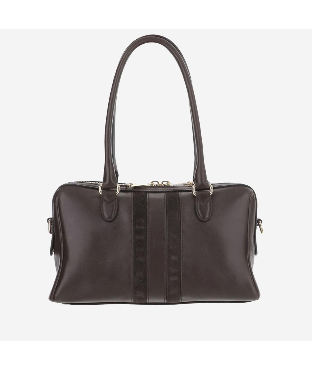 GUCCI Коричневая кожаная сумка через плечо, фото 3