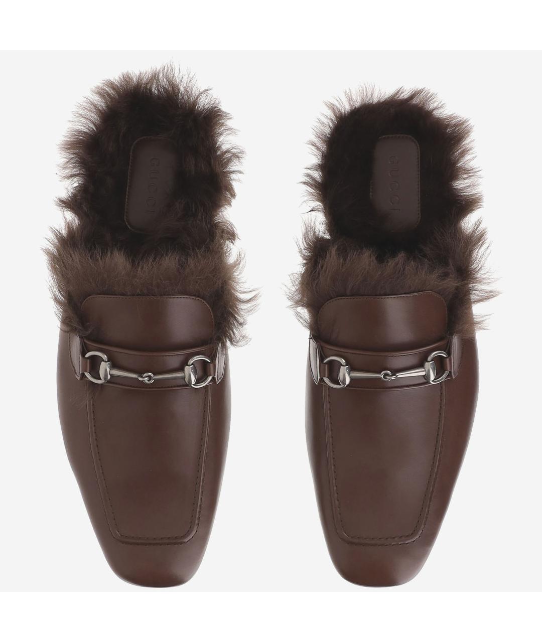 GUCCI Коричневые кожаные лоферы, фото 2