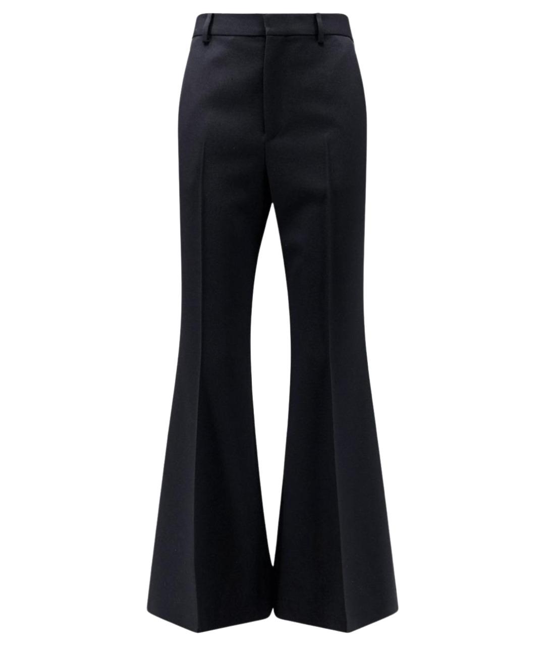 CELINE Черные шерстяные брюки широкие, фото 1