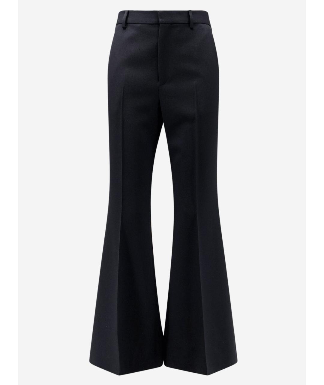 CELINE Черные шерстяные брюки широкие, фото 4
