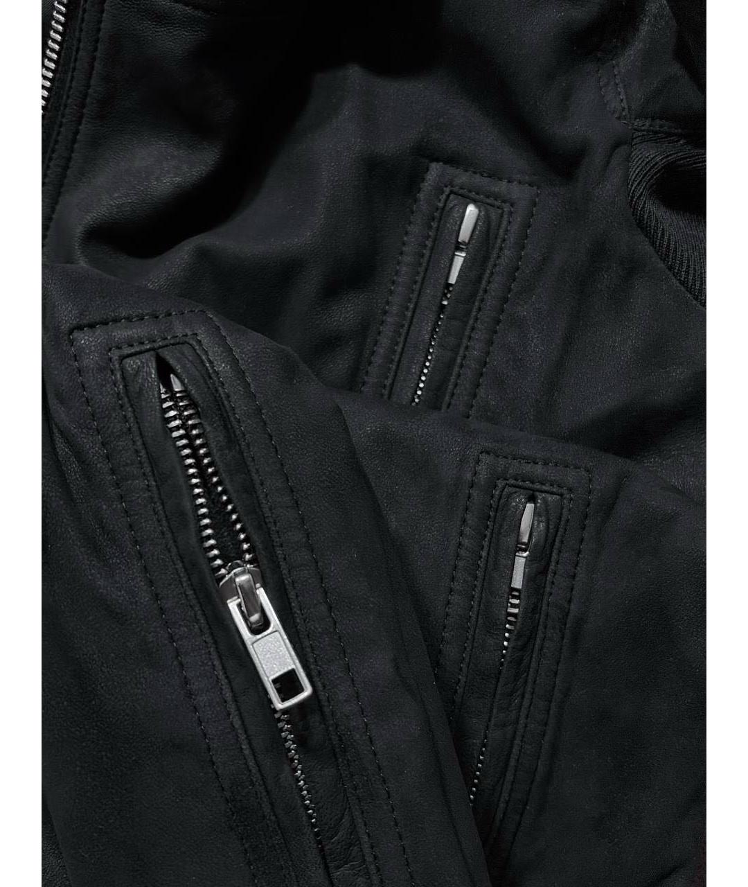 RICK OWENS Черная кожаная куртка, фото 3
