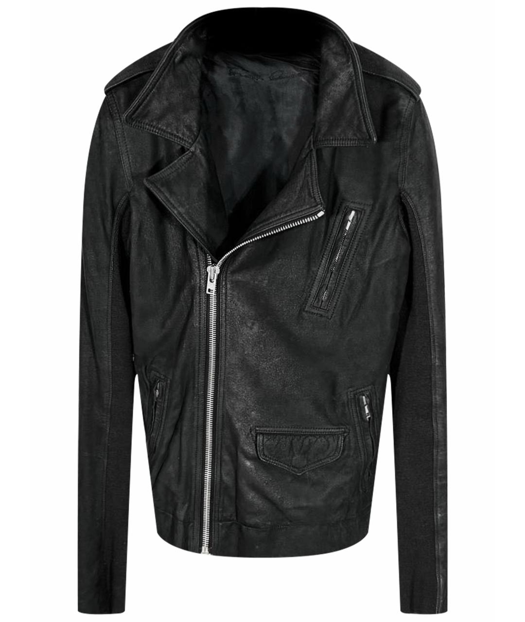 RICK OWENS Черная кожаная куртка, фото 1
