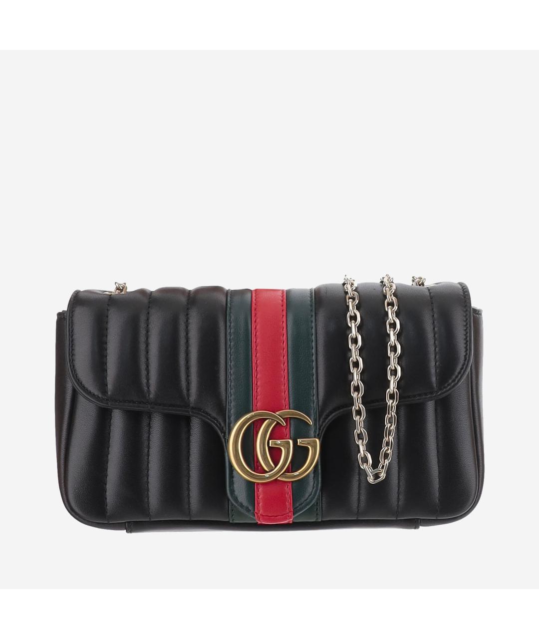 GUCCI Черная кожаная сумка через плечо, фото 5