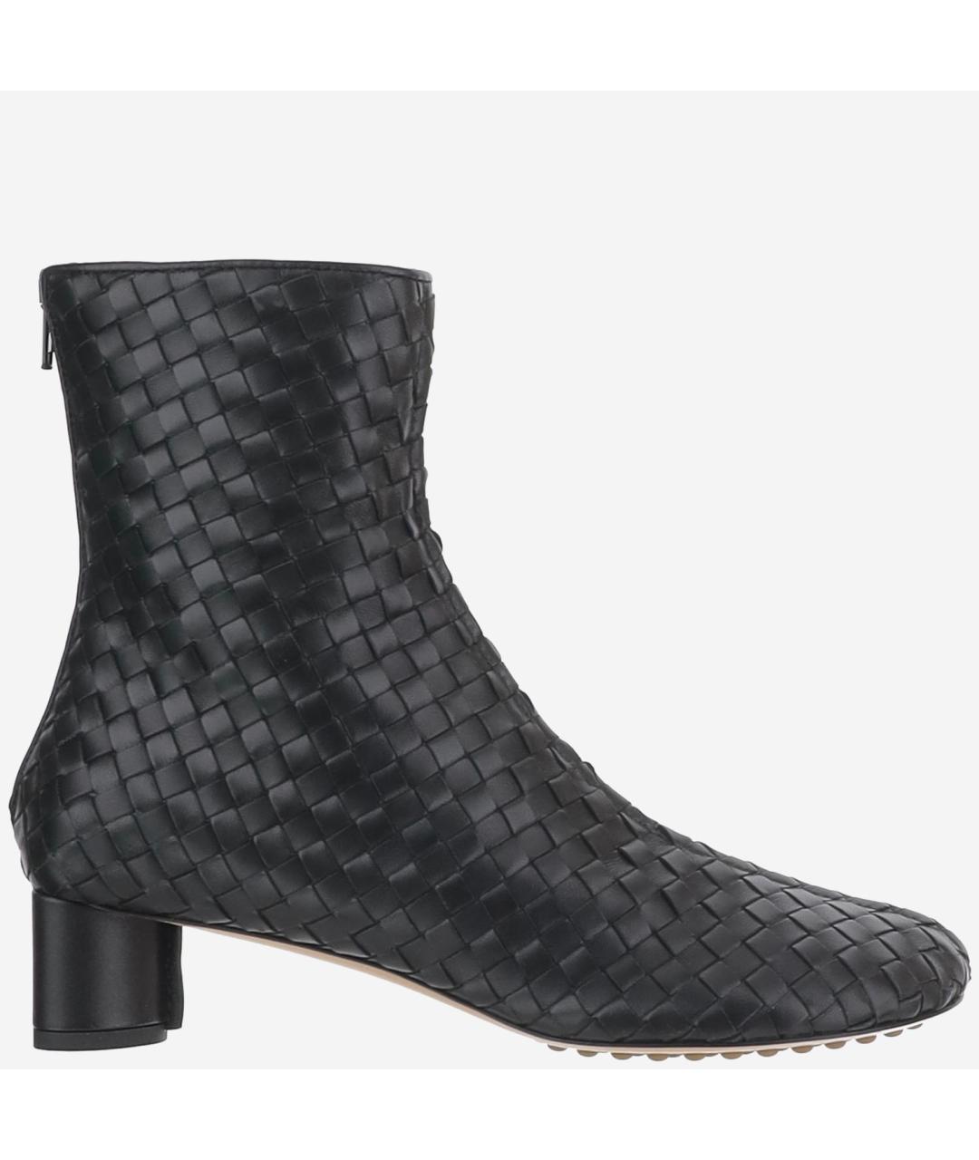 BOTTEGA VENETA Черные кожаные ботильоны, фото 5