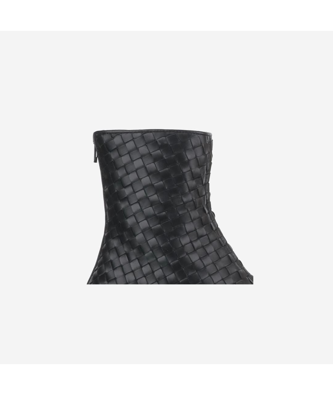 BOTTEGA VENETA Черные кожаные ботильоны, фото 4