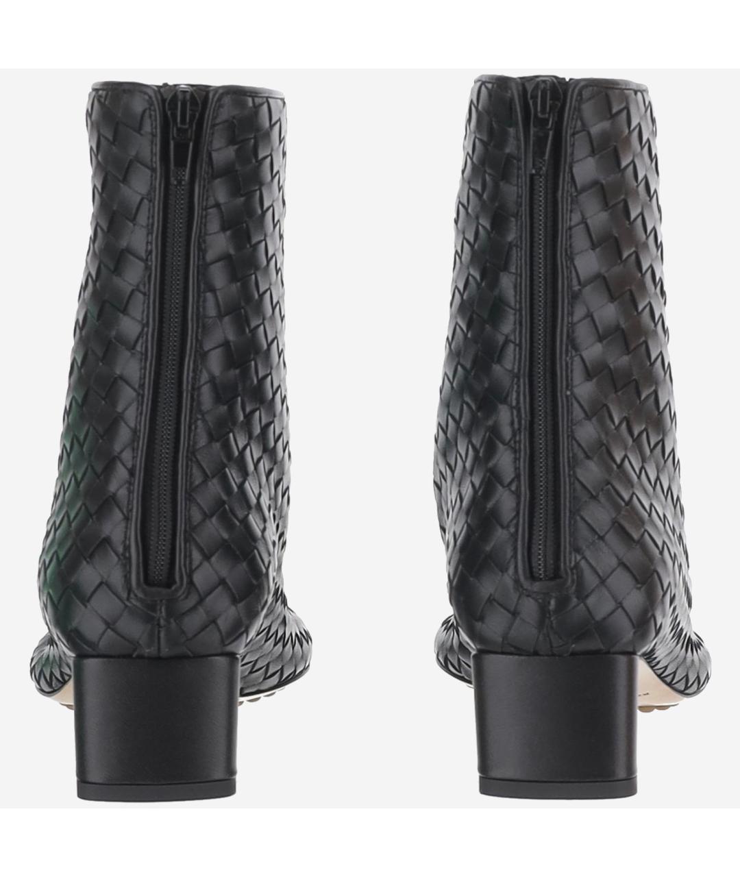 BOTTEGA VENETA Черные кожаные ботильоны, фото 3