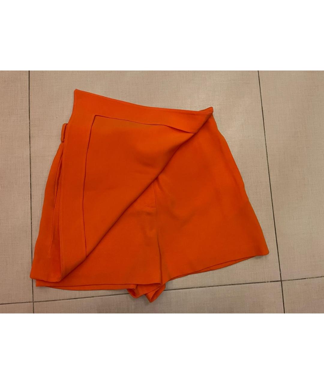 VALENTINO Оранжевое синтетические шорты, фото 2