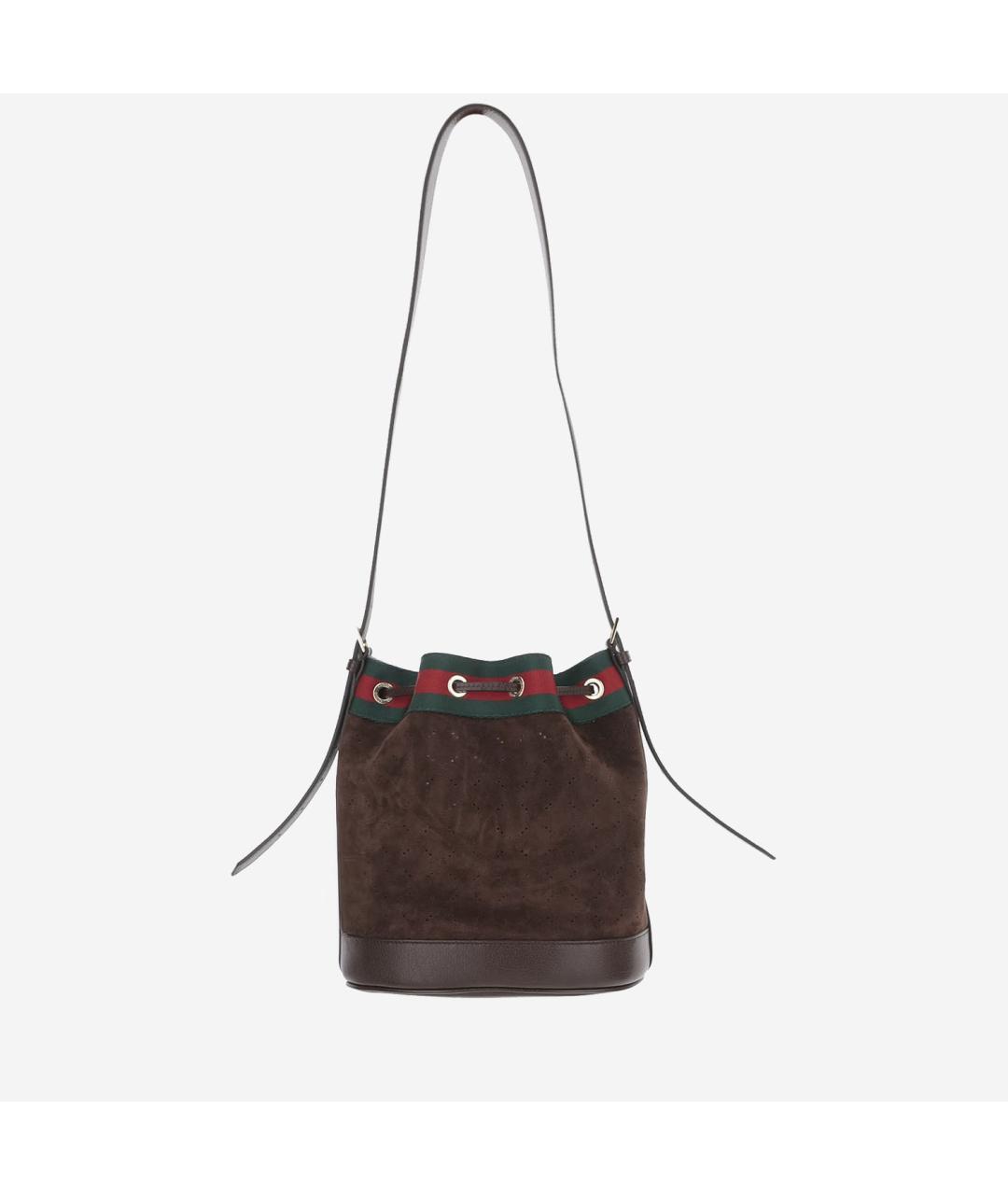GUCCI Коричневая замшевая сумка через плечо, фото 3