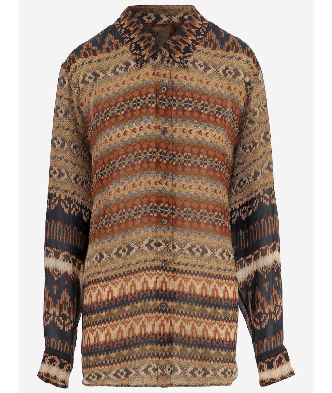 DRIES VAN NOTEN Мульти вискозная рубашка, фото 4
