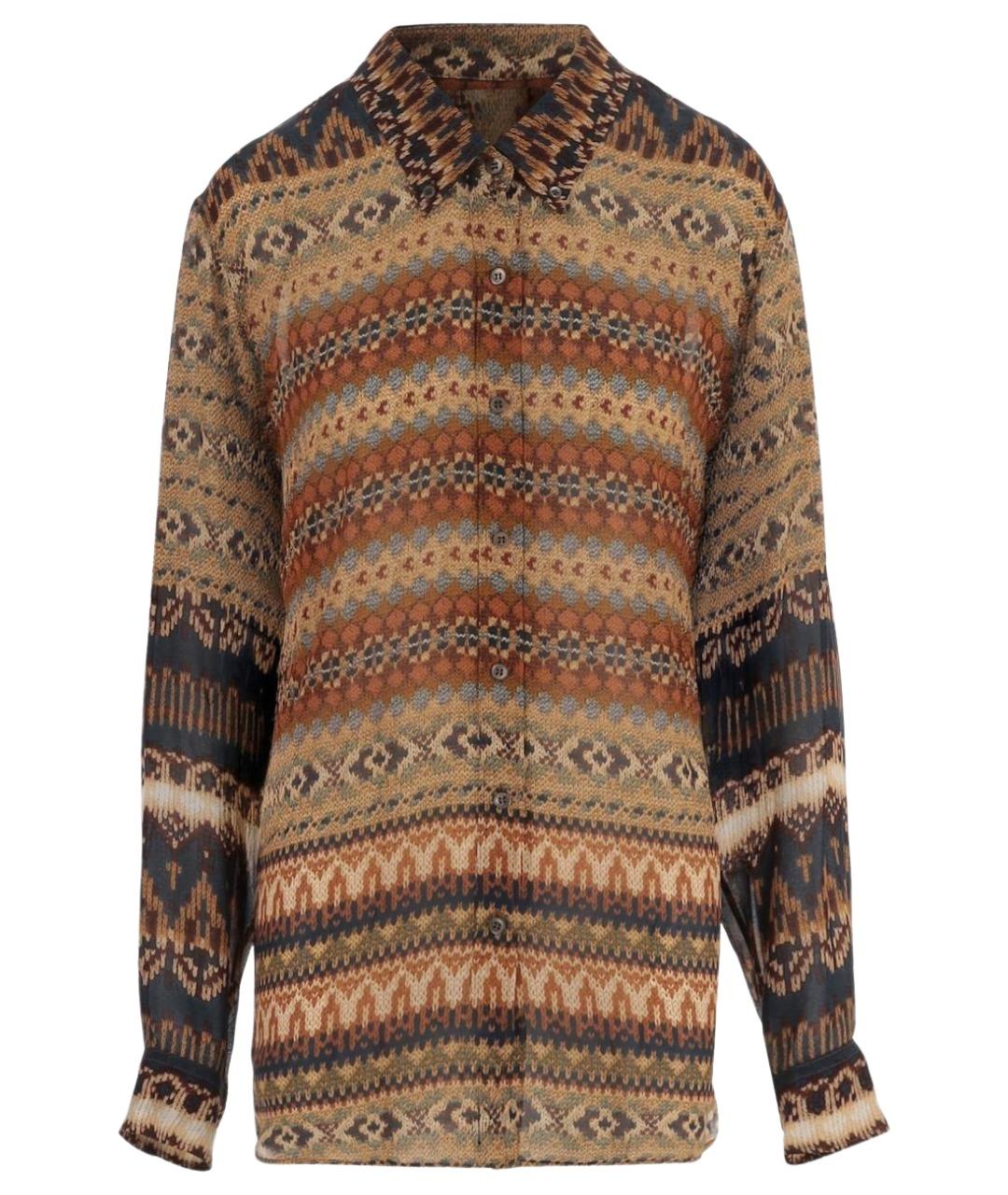DRIES VAN NOTEN Мульти вискозная рубашка, фото 1