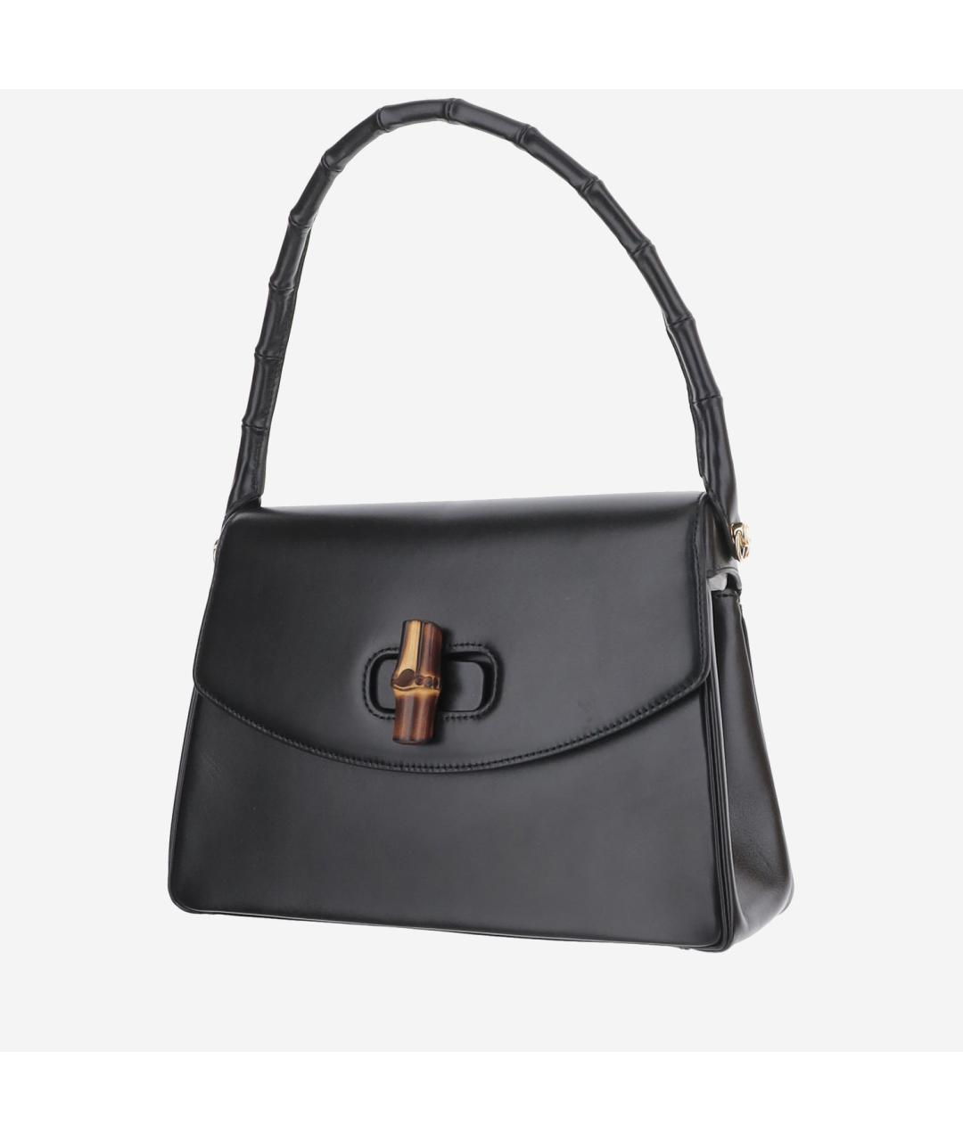 GUCCI Черная кожаная сумка через плечо, фото 2