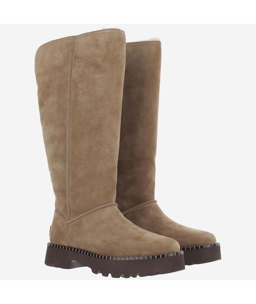 UGG Бежевые замшевые сапоги, фото 2