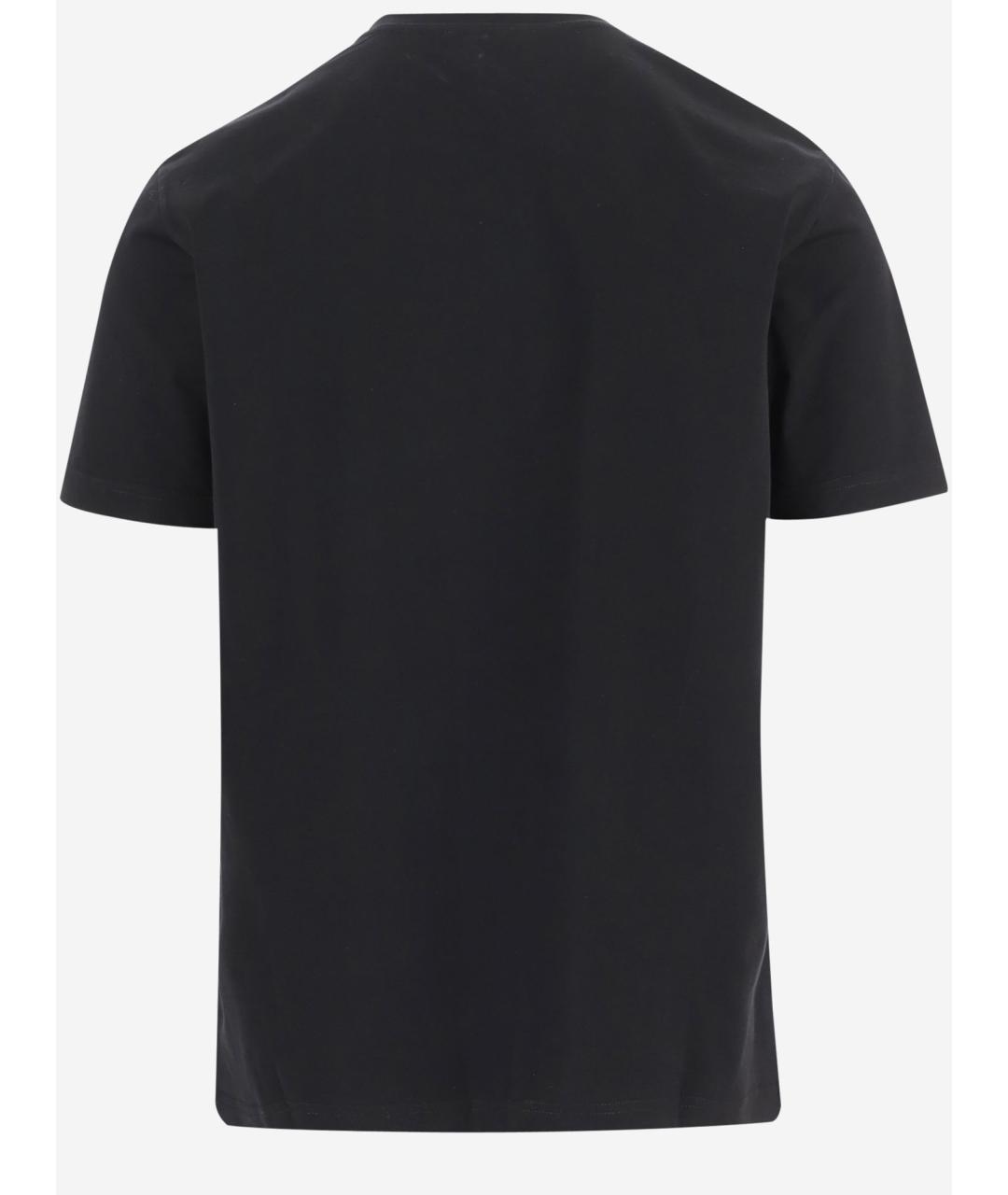 EMPORIO ARMANI Черная хлопковая футболка, фото 2