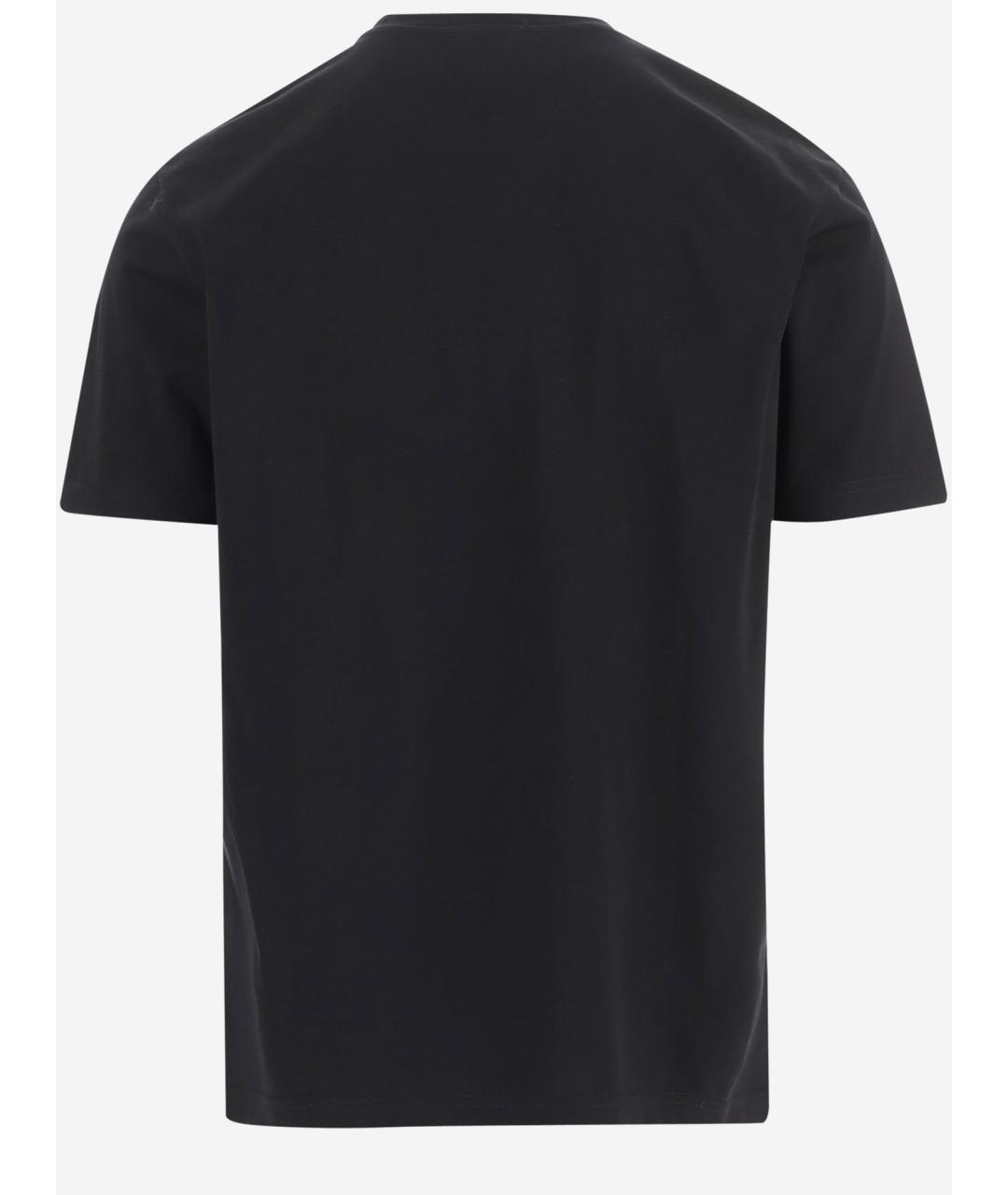 EMPORIO ARMANI Черная хлопковая футболка, фото 2