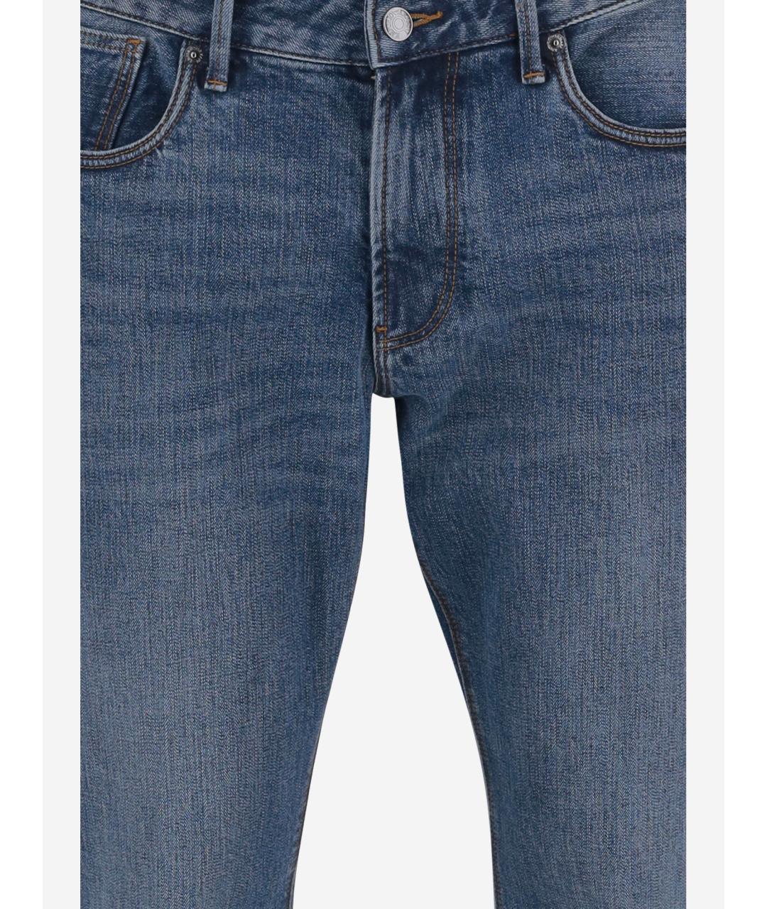 EMPORIO ARMANI Синие хлопко-эластановые джинсы скинни, фото 3