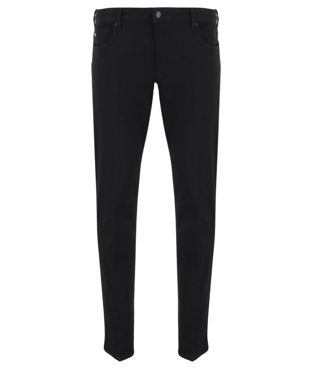 EMPORIO ARMANI Черные хлопко-эластановые джинсы скинни, фото 1