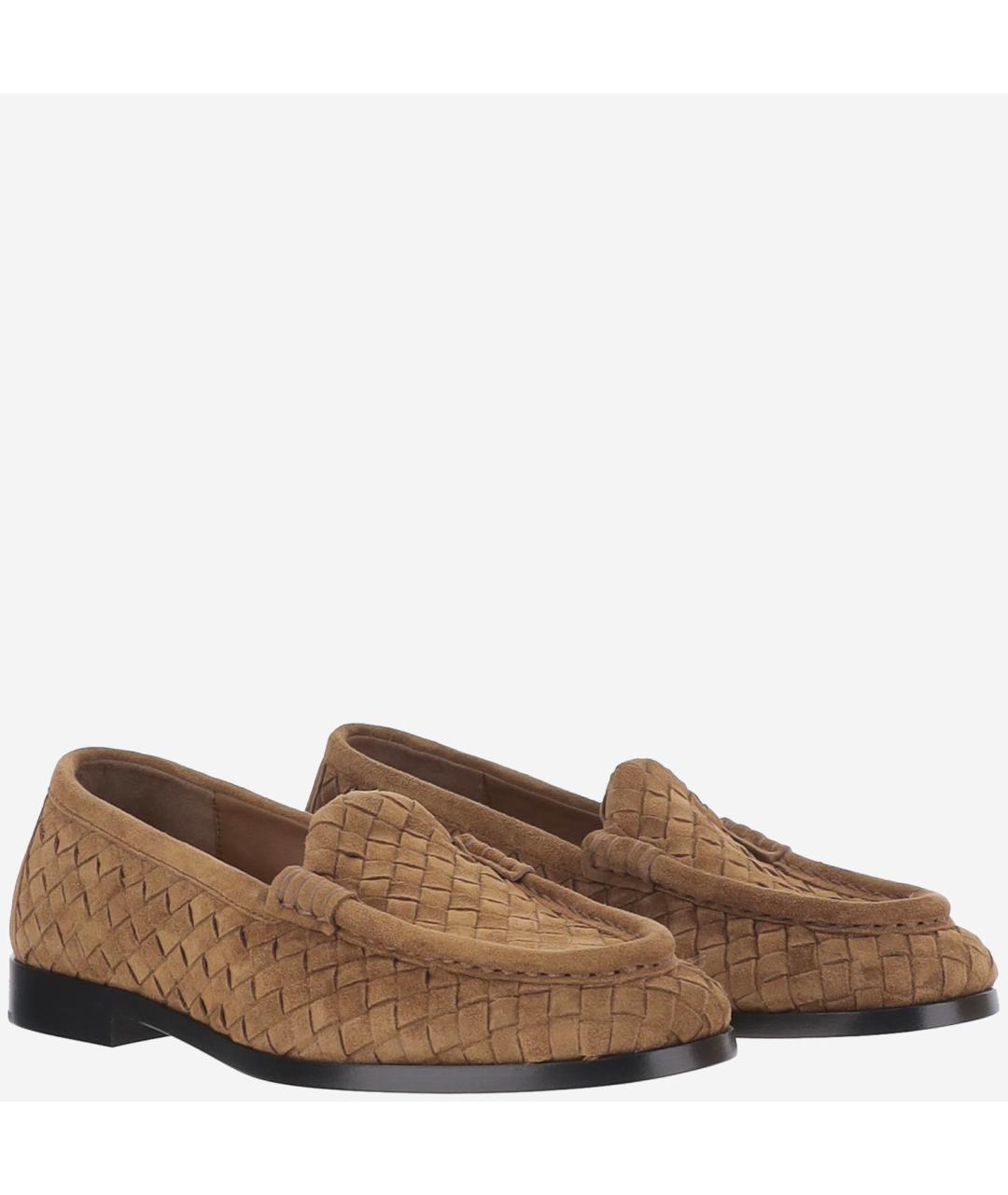 BOTTEGA VENETA Коричневые замшевые лоферы, фото 3
