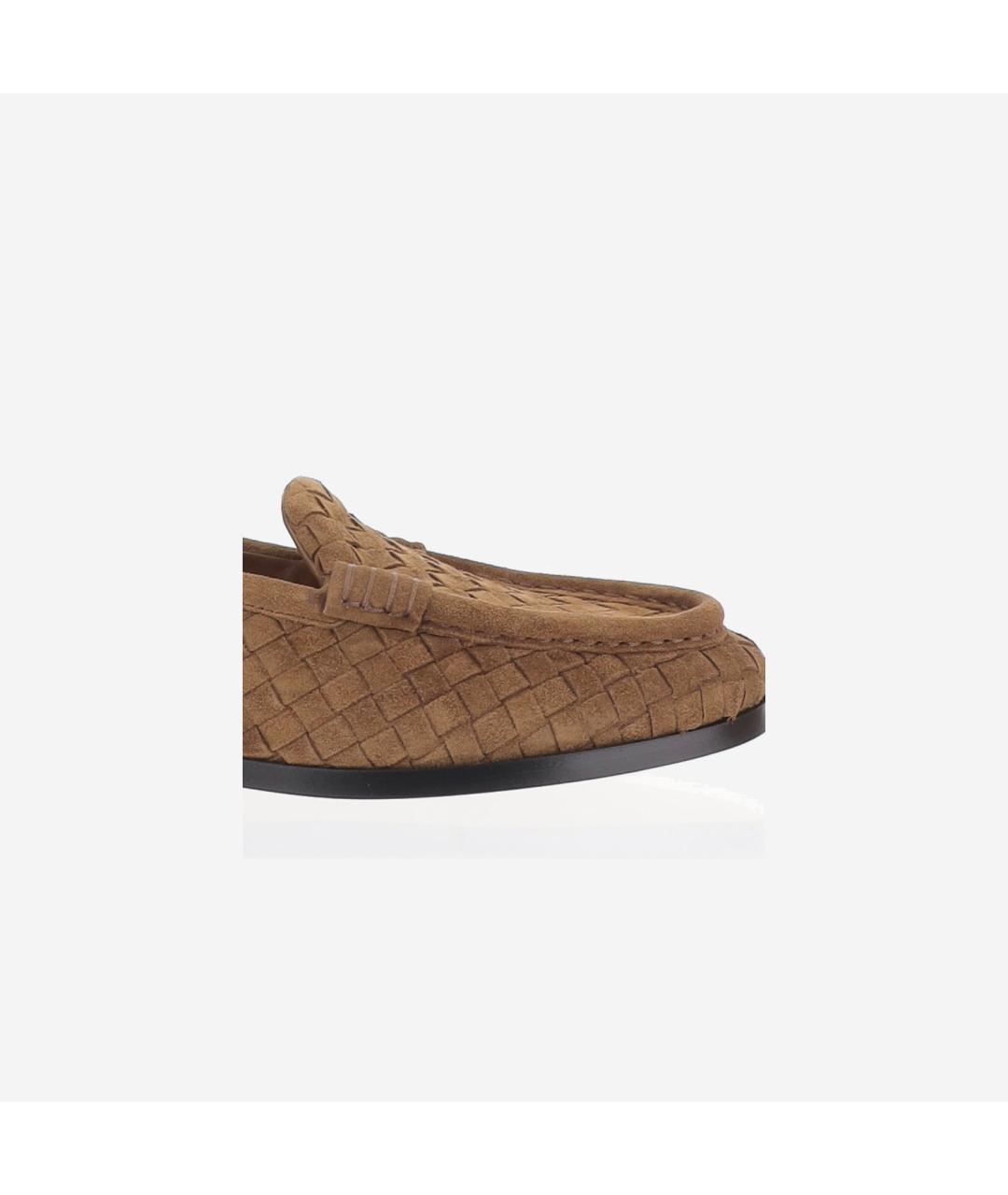 BOTTEGA VENETA Коричневые замшевые лоферы, фото 5