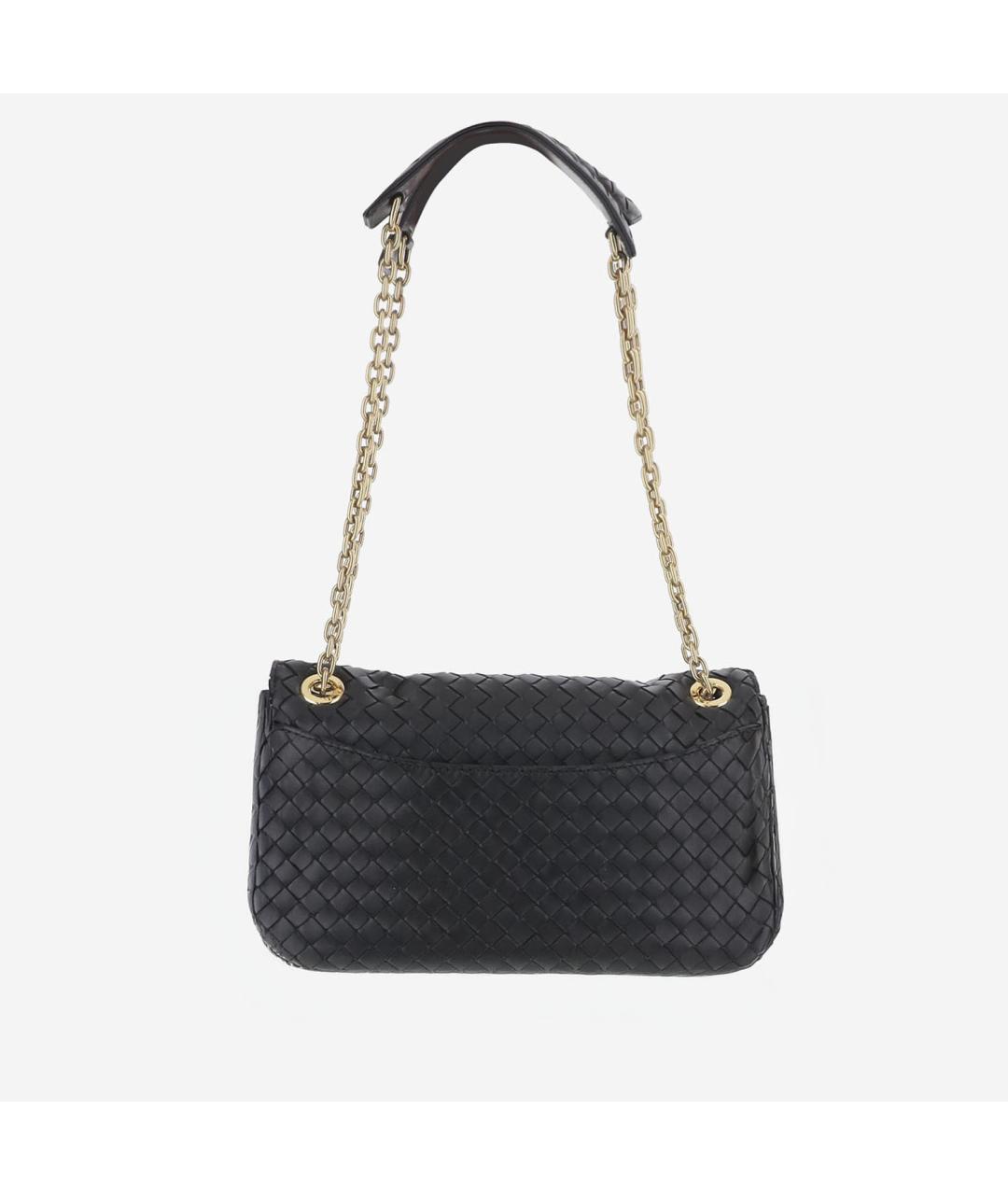 BOTTEGA VENETA Черная кожаная сумка через плечо, фото 3