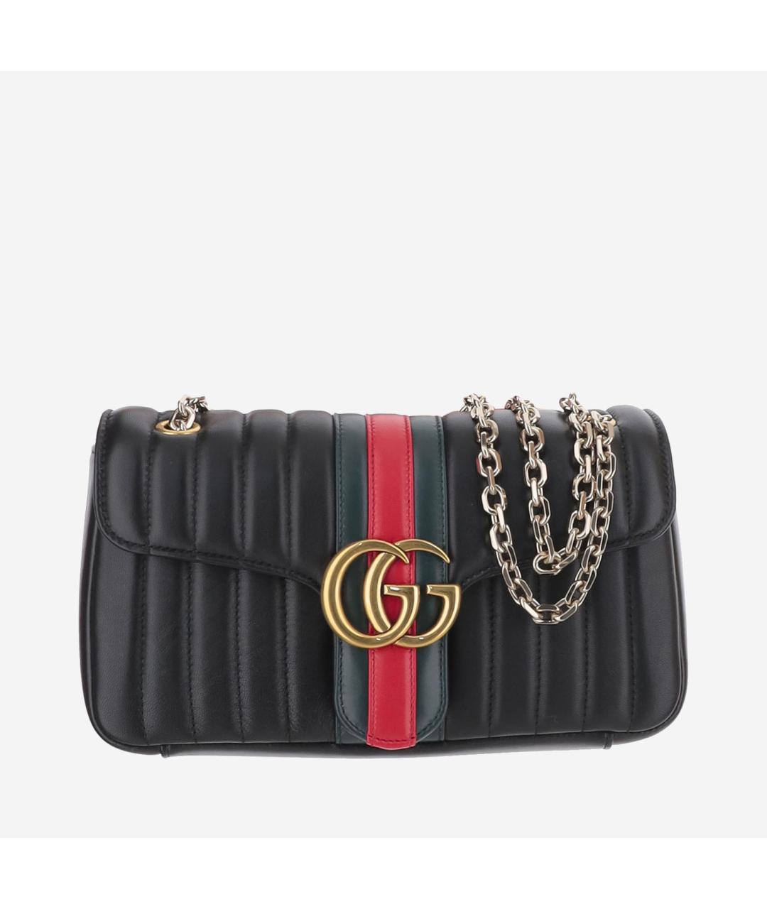 GUCCI Черная кожаная сумка через плечо, фото 5